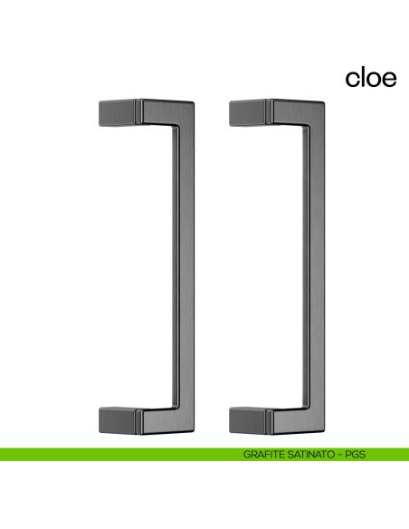 Maniglione per porta Cloe dnd Handles accoppiato interasse 300 mm grafite satinato