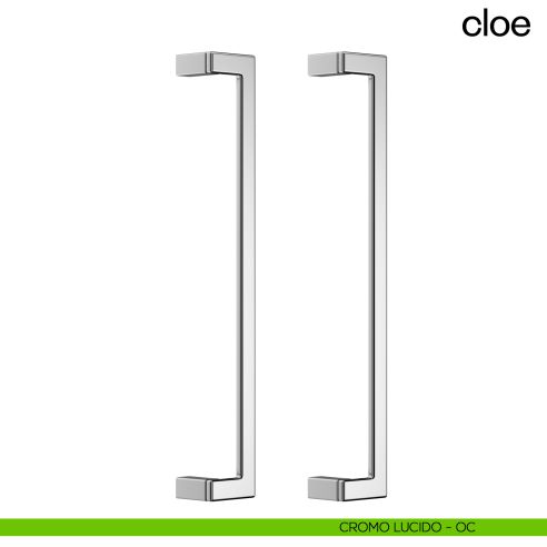 Maniglione per porta Cloe dnd Handles accoppiato interasse 500 mm cromo lucido
