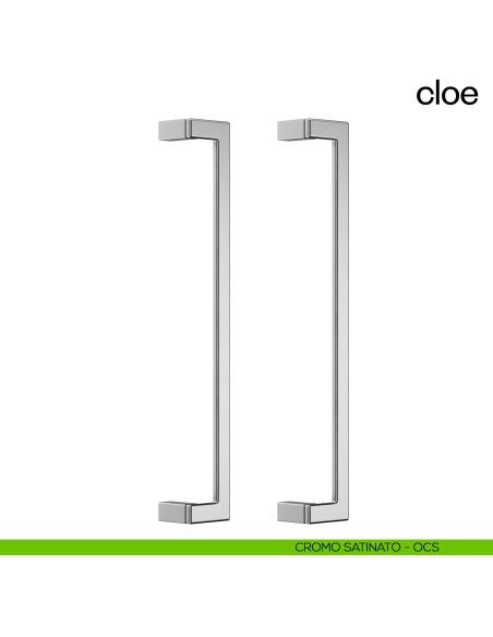 Maniglione per porta Cloe dnd Handles accoppiato interasse 500 mm cromo satinato