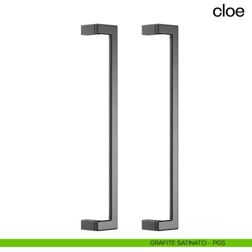 Maniglione per porta Cloe dnd Handles accoppiato interasse 500 mm grafite satinato