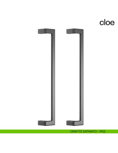 Maniglione per porta Cloe dnd Handles accoppiato interasse 500 mm grafite satinato