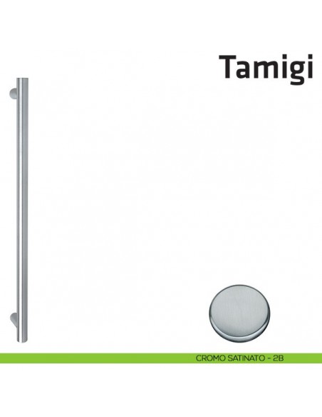 Maniglione per porta Tamigi Comit singolo cromo satinato