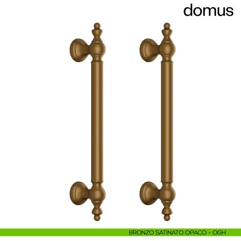 Maniglione per porta Domus dnd Handles accoppiato interasse 300 mm bronzo satinato opaco