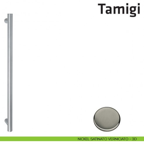 Maniglione per porta Tamigi Comit singolo nickel satinato verniciato