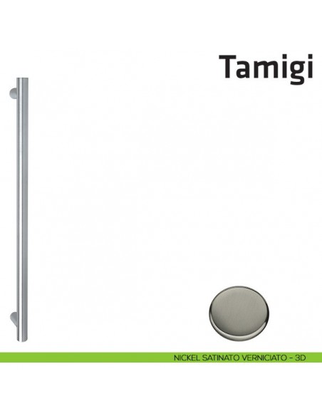 Maniglione per porta Tamigi Comit singolo nickel satinato verniciato