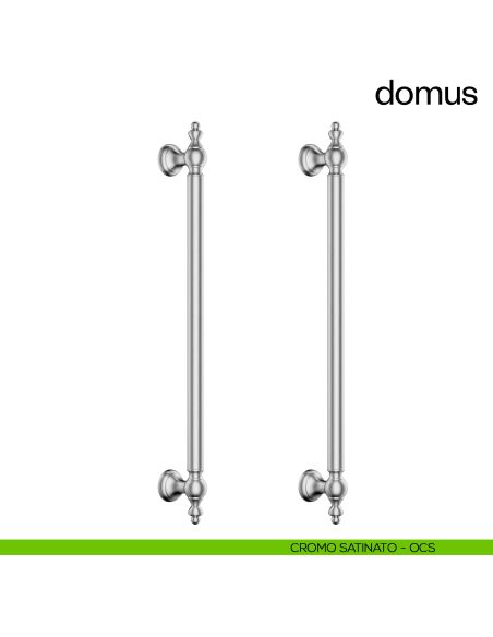Maniglione per porta Domus dnd Handles accoppiato interasse 500 mm cromo satinato