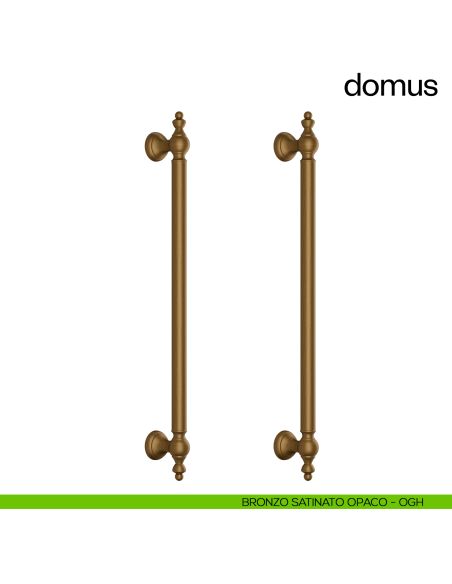 Maniglione per porta Domus dnd Handles accoppiato interasse 500 mm bronzo satinato opaco