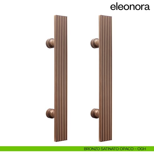 Maniglione per porta Eleonora dnd handles accoppiato bronzo satinato opaco