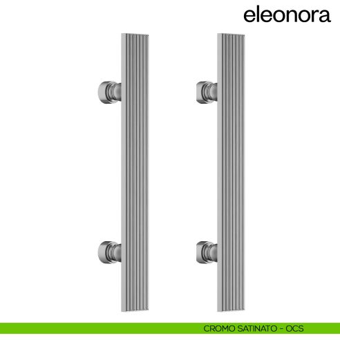 Maniglione per porta Eleonora dnd handles accoppiato cromo satinato