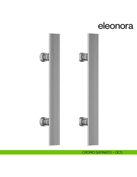 Maniglione per porta Eleonora dnd handles accoppiato cromo satinato