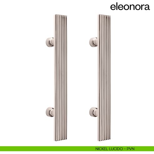 Maniglione per porta Eleonora dnd handles accoppiato nickel lucido