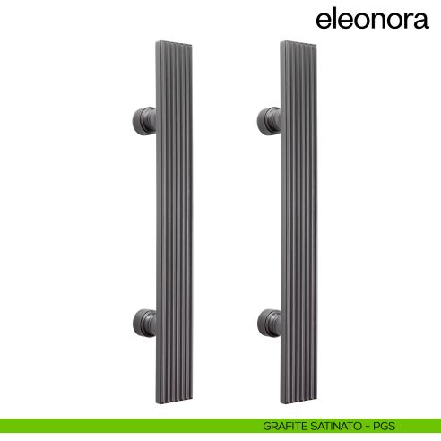 Maniglione per porta Eleonora dnd handles accoppiato grafite satinato