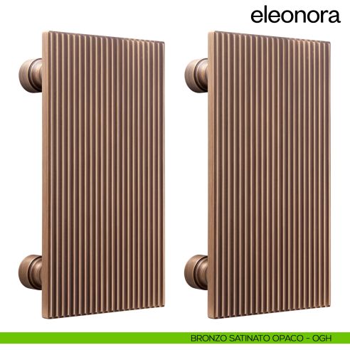 Maniglione per porta dnd handles Eleonora accoppiato bronzo satinato opaco