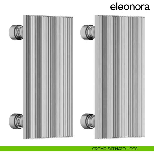 Maniglione per porta dnd handles Eleonora accoppiato cromo satinato