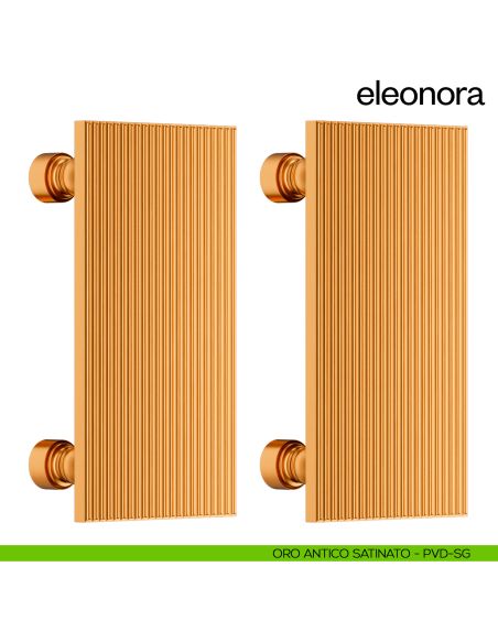 Maniglione per porta dnd handles Eleonora accoppiato oro antico satinato