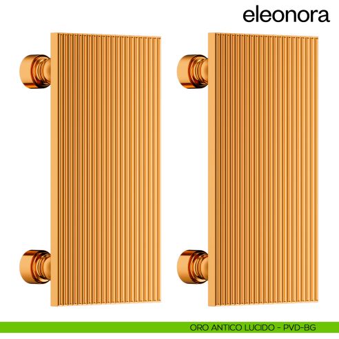 Maniglione per porta dnd handles Eleonora accoppiato oro antico lucido