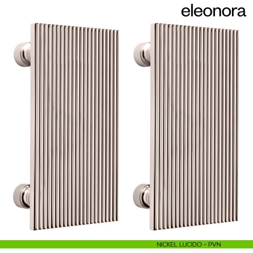 Maniglione per porta dnd handles Eleonora accoppiato nickel lucido