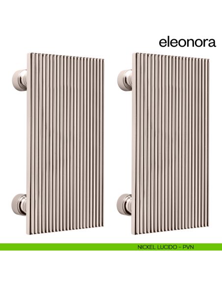 Maniglione per porta dnd handles Eleonora accoppiato nickel lucido
