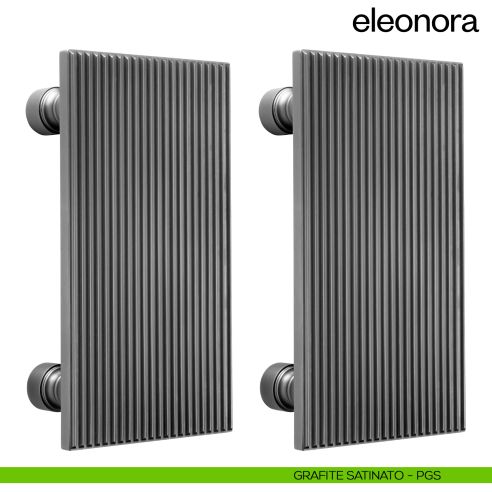 Maniglione per porta dnd handles Eleonora accoppiato grafite satinato