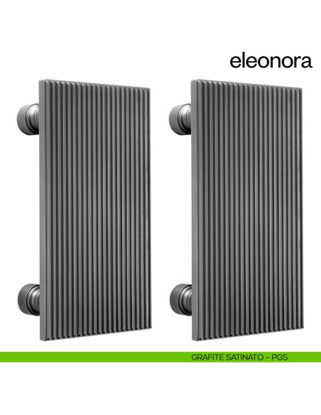 Maniglione per porta dnd handles Eleonora accoppiato grafite satinato