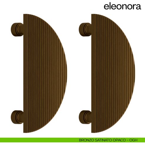 Maniglione per porta dnd handles Eleonora accoppiato bronzo satinato opaco