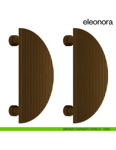 Maniglione per porta dnd handles Eleonora accoppiato bronzo satinato opaco