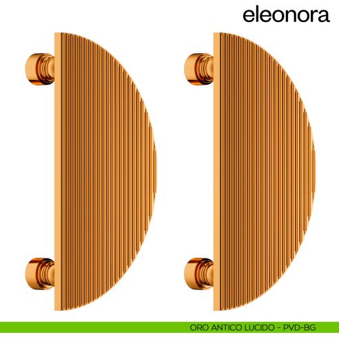 Maniglione per porta dnd handles Eleonora accoppiato oro antico lucido