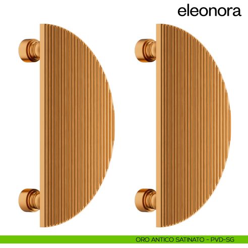 Maniglione per porta dnd handles Eleonora accoppiato oro antico satinato