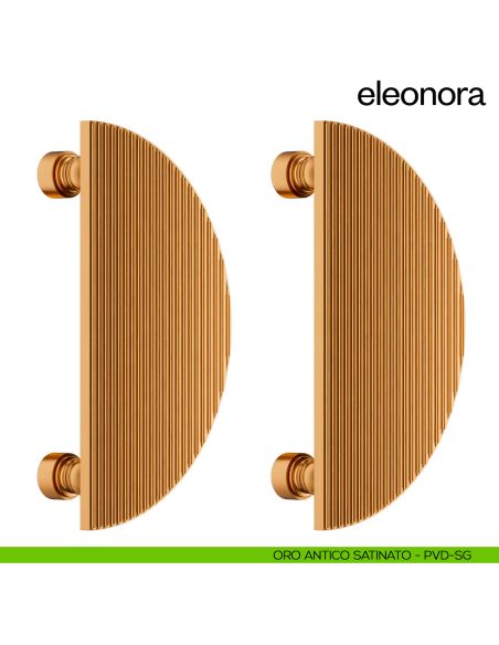 Maniglione per porta dnd handles Eleonora accoppiato oro antico satinato