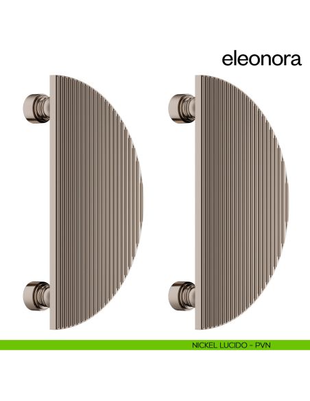 Maniglione per porta dnd handles Eleonora accoppiato nickel lucido