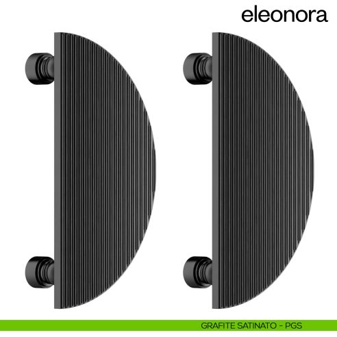 Maniglione per porta dnd handles Eleonora accoppiato grafite satinato