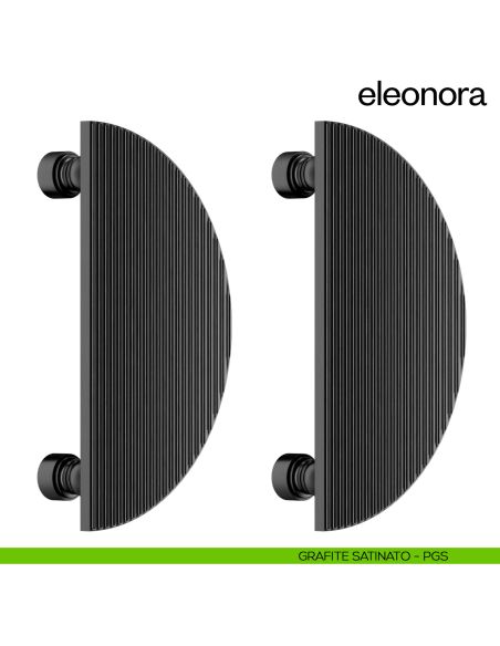 Maniglione per porta dnd handles Eleonora accoppiato grafite satinato