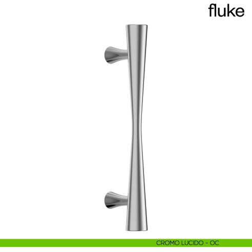 Maniglione per porta Fluke dnd Handles singolo cromo lucido