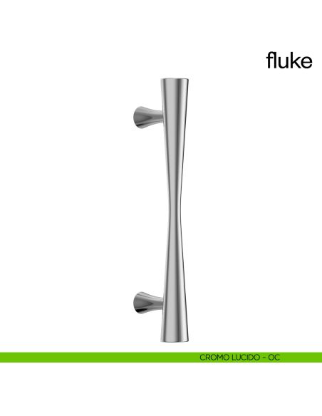 Maniglione per porta Fluke dnd Handles singolo cromo lucido