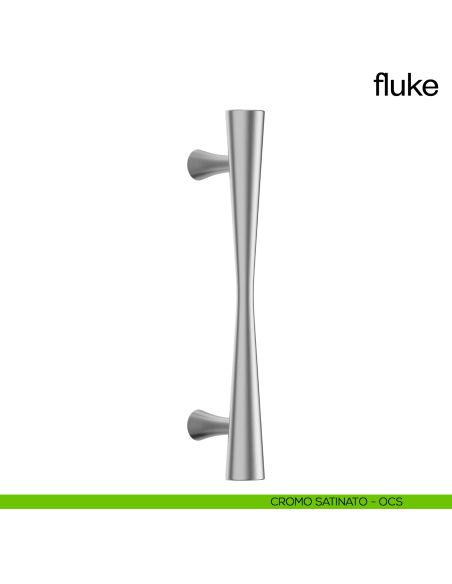 Maniglione per porta Fluke dnd Handles singolo cromo satinato