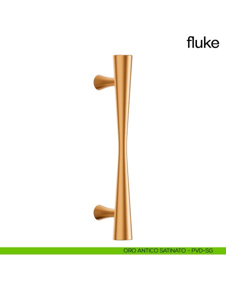 Maniglione per porta Fluke dnd Handles singolo oro antico satinato