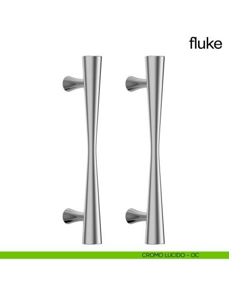 Maniglione per porta Fluke dnd Handles accoppiato cromo lucido
