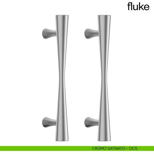 Maniglione per porta Fluke dnd Handles accoppiato cromo satinato