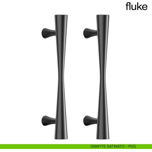 Maniglione per porta Fluke dnd Handles accoppiato grafite satinato