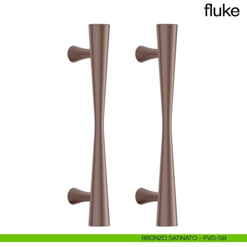 Maniglione per porta Fluke dnd Handles accoppiato bronzo satinato