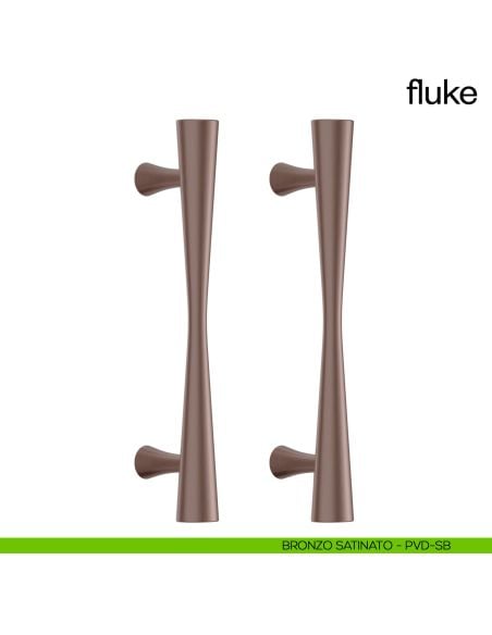 Maniglione per porta Fluke dnd Handles accoppiato bronzo satinato