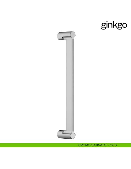 Maniglione per porta Ginkgo dnd Handles singolo cromo satinato