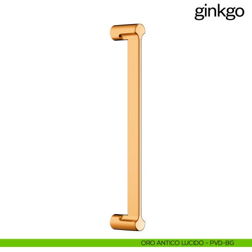 Maniglione per porta Ginkgo dnd Handles singolo oro antico lucido
