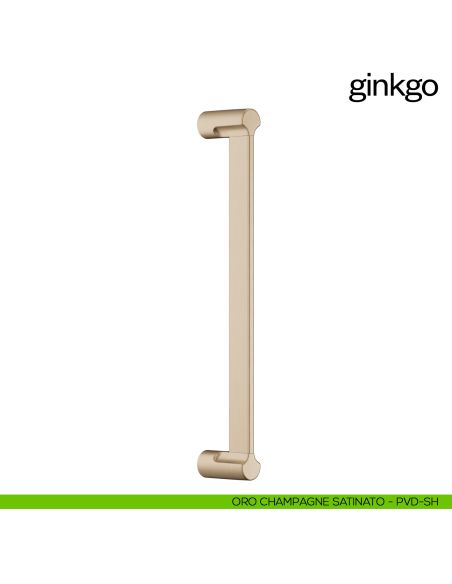 Maniglione per porta Ginkgo dnd Handles singolo oro champagne satinato