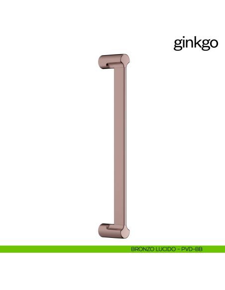 Maniglione per porta Ginkgo dnd Handles singolo bronzo lucido