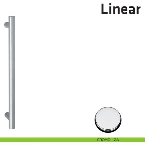 Maniglione per porta Linear Comit singolo cromo lucido