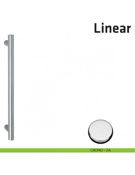 Maniglione per porta Linear Comit singolo cromo lucido