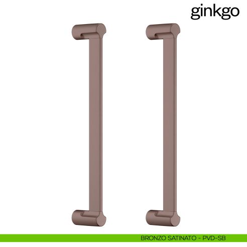 Maniglione per porta Ginkgo dnd Handles accoppiato bronzo satinato