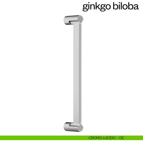 Maniglione per porta Ginkgo Biloba dnd Handles singolo cromo lucido
