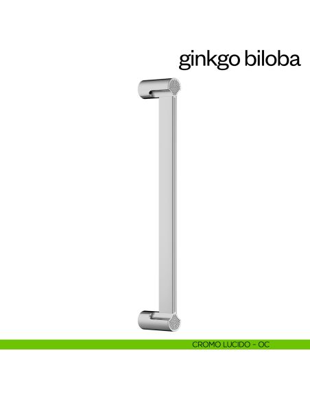 Maniglione per porta Ginkgo Biloba dnd Handles singolo cromo lucido